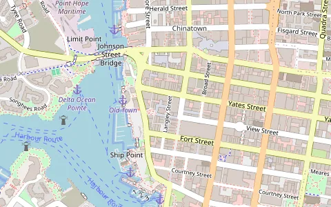 Map of the TCF Canada test centre in Victoria